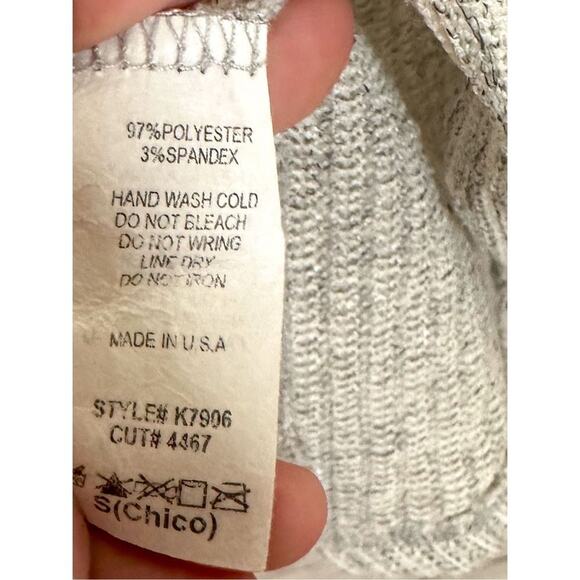 Stitch Fix Allison Joy Women's Open Front Tight Knit Cardigan Sweater Gray Small - Picture 7 of 11